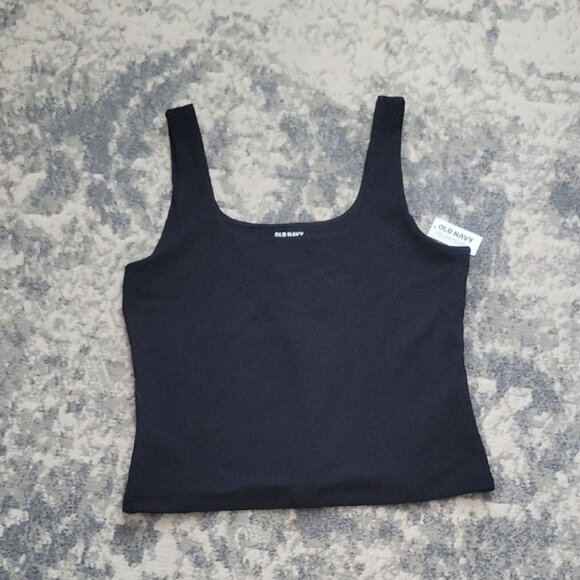 Old Navy Black Fitted Sleeveless Tank Top - Picture 1 of 5